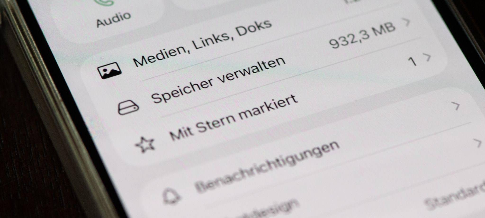 Speicherplatz eines WhatsApp-Chats