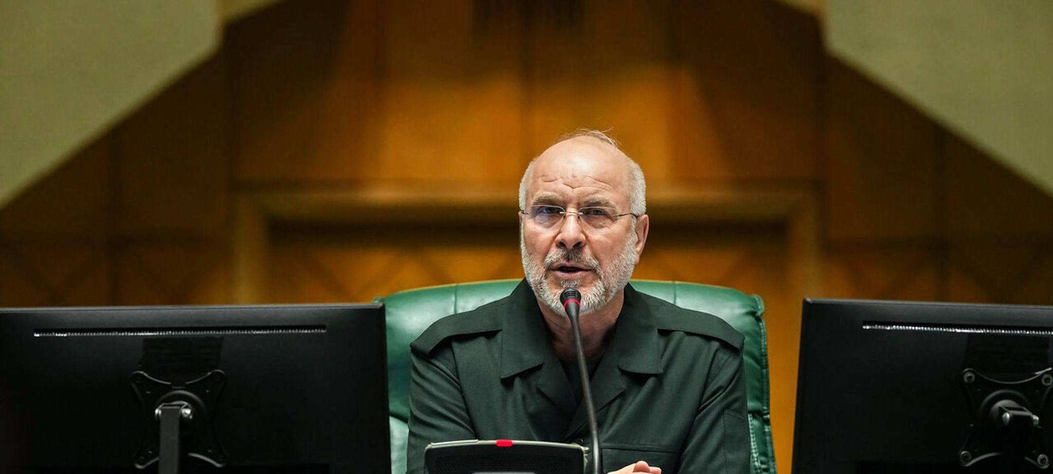 Parlamentspräsident Mohammad Bagher Ghalibaf