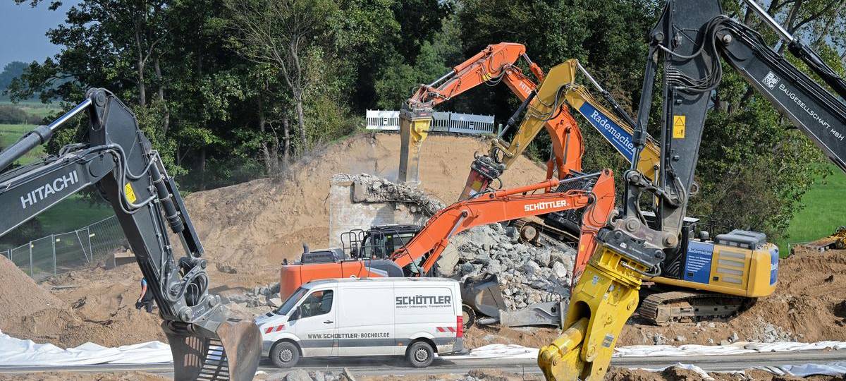 A3 bei Emmerich erneut wegen Abrissarbeiten gesperrt