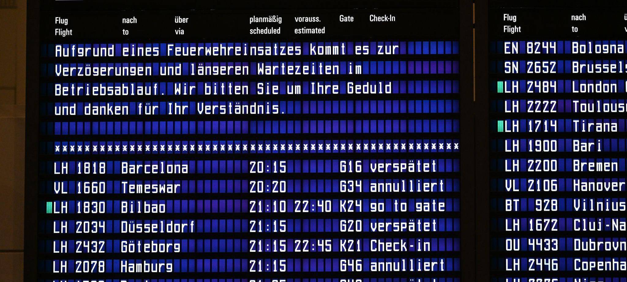 Flughafen München stellt teilweise Betrieb ein