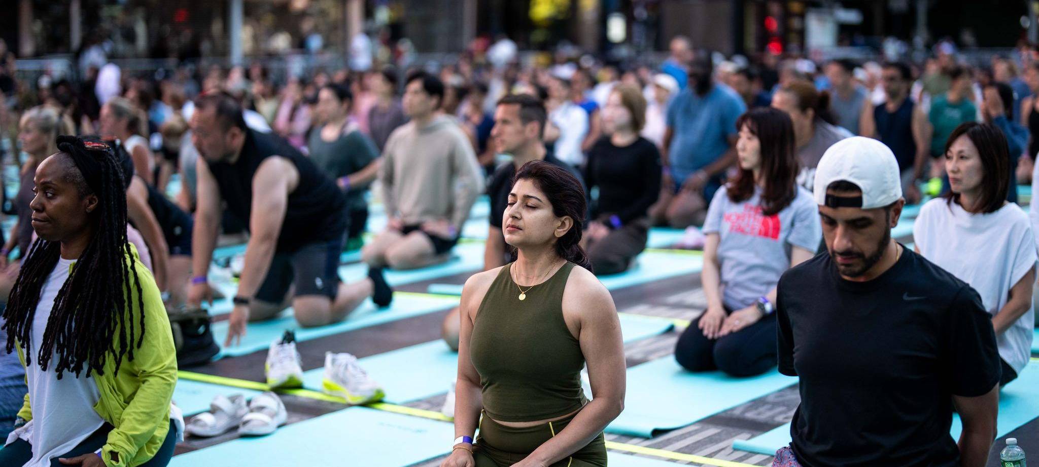 Yoga zur Sommersonnenwende in New York
