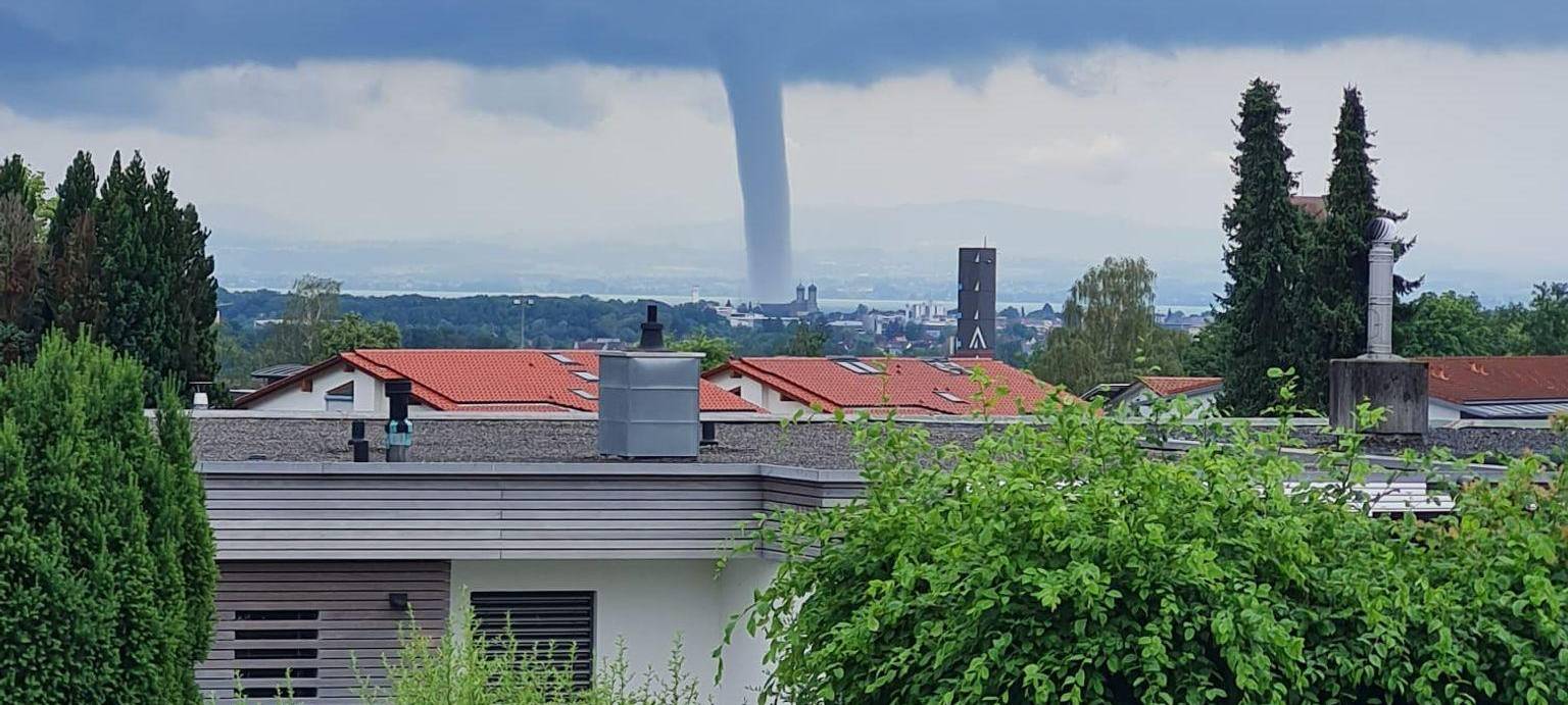 Wasserhose auf dem Bodensee