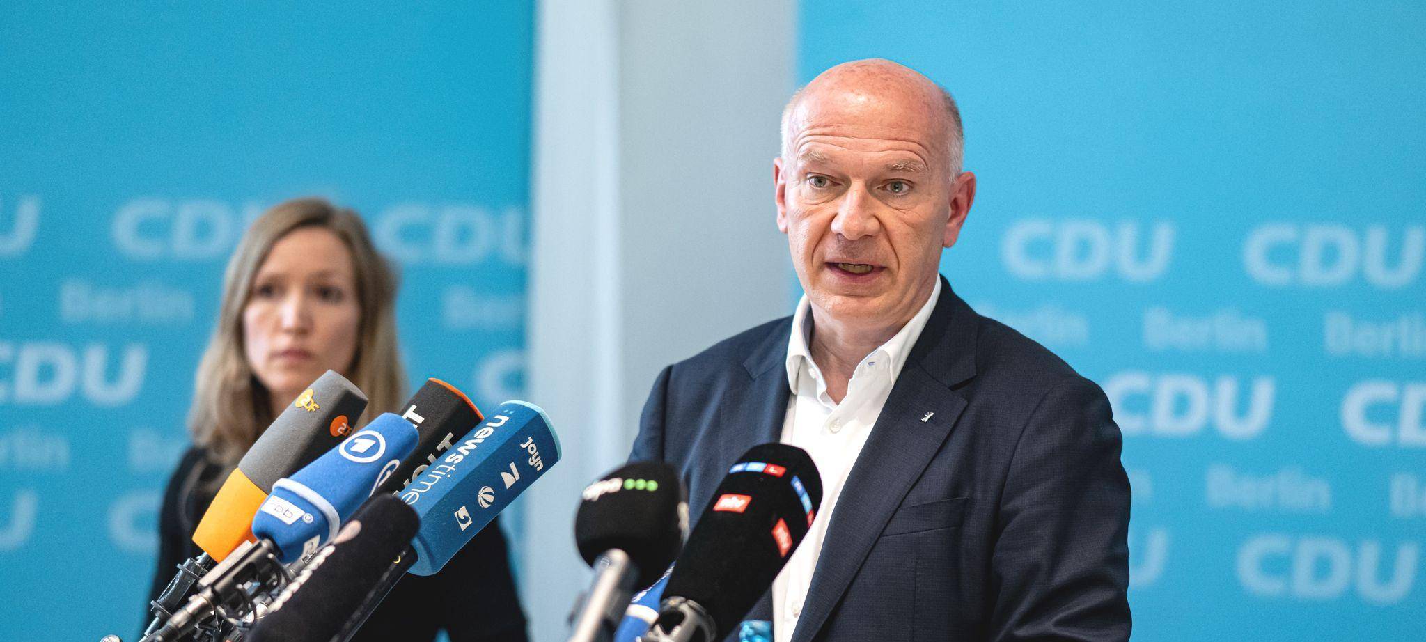 Pressetermin des Landesvorsitzenden der CDU Berlin