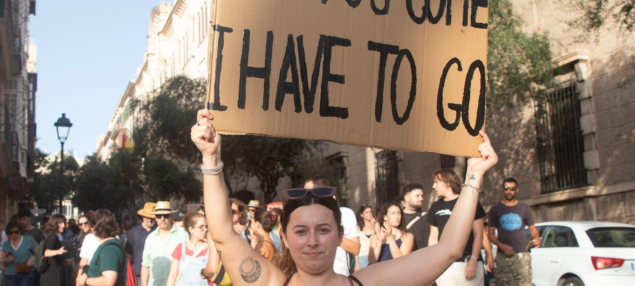 Protest gegen Massentourismus auf Mallorca