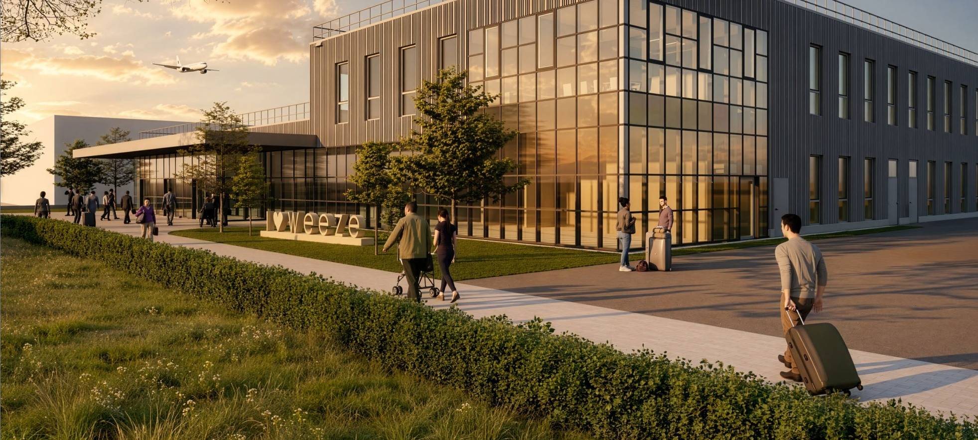Spatenstich für neues Terminal am Airport in Weeze