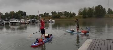 Stand-up-Paddle gegen Müll in Wesel