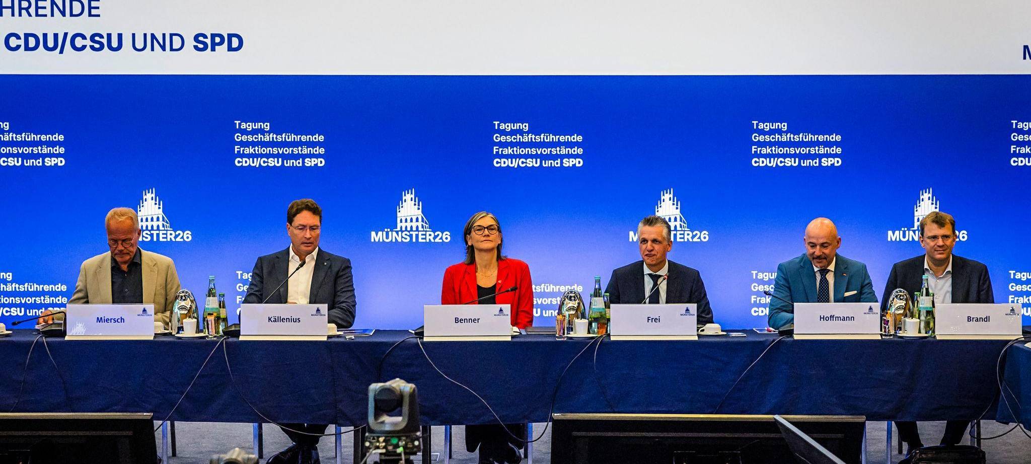 Abschluss der Klausurtagung von Union und SPD