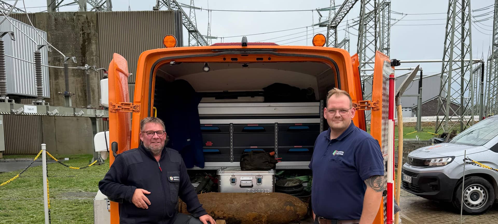 Bombenentschärfung in Moers-Utfort am Umspannwerk