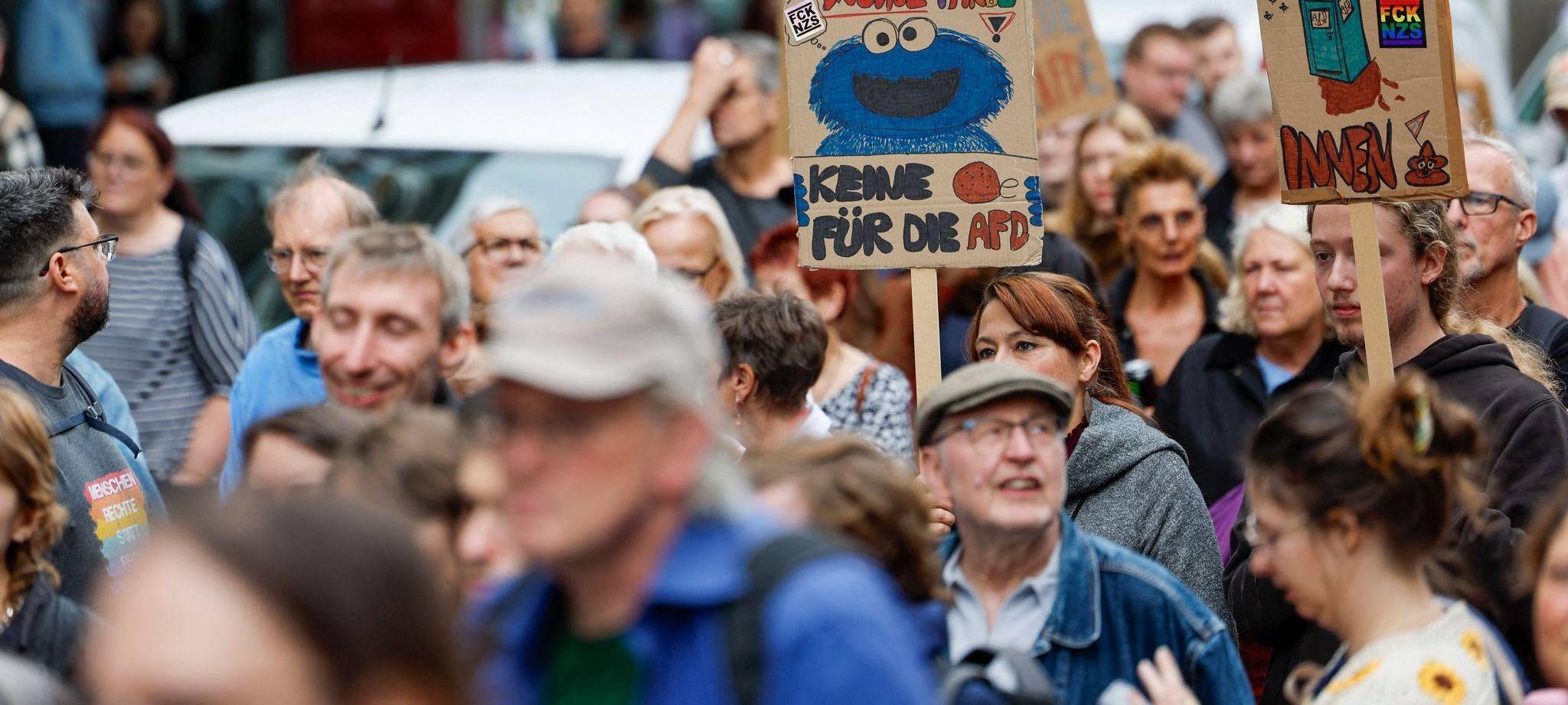 Demonstration gegen die AfD in Düsseldorf