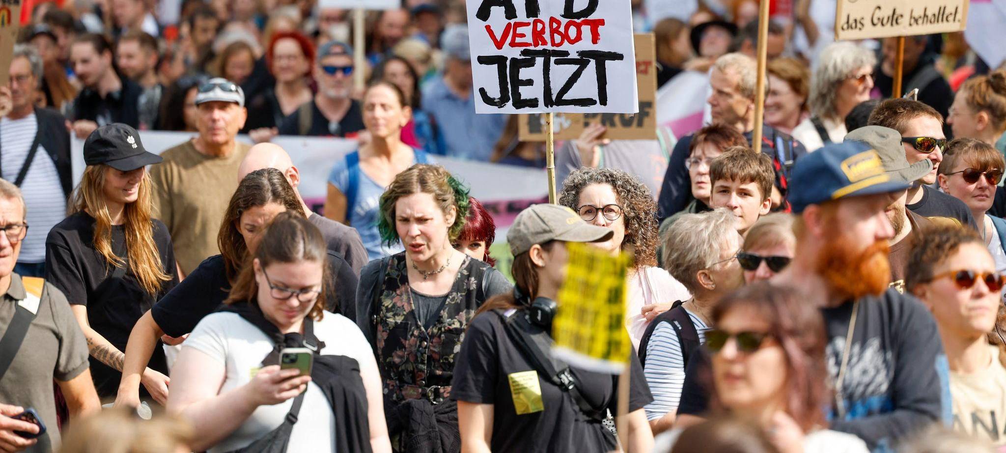 Demonstration gegen die AfD in Düsseldorf