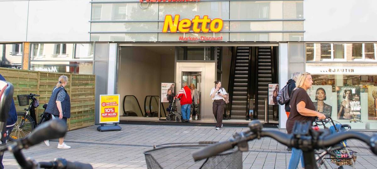 Im ehemaligen Kaufhof in Wesel hat jetzt auch Netto eröffnet