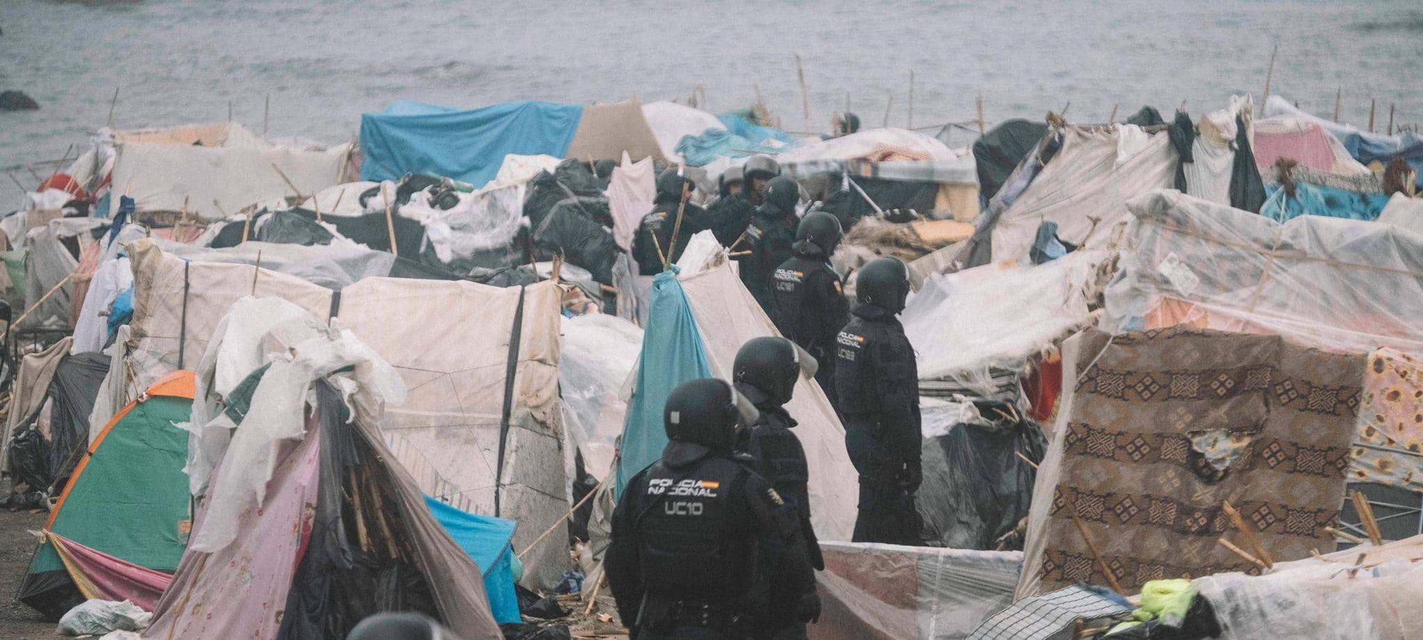 Polizei räumt Migrantenlager in Ceuta