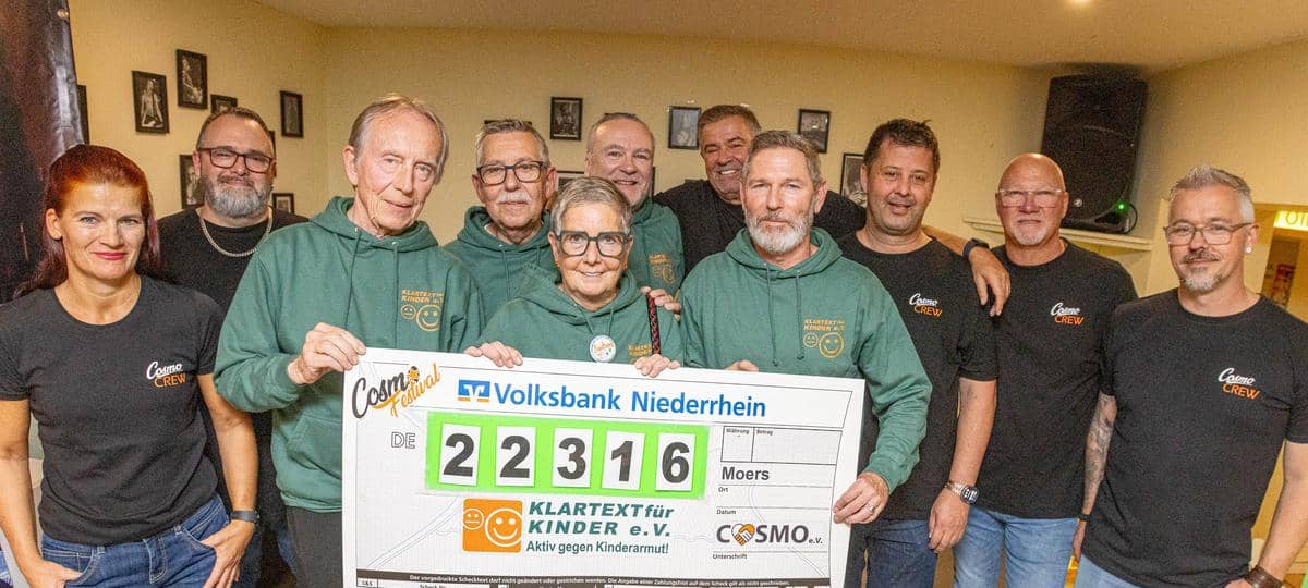 Cosmo-Festival in Moers sammelt 22.500 Euro für Kinder