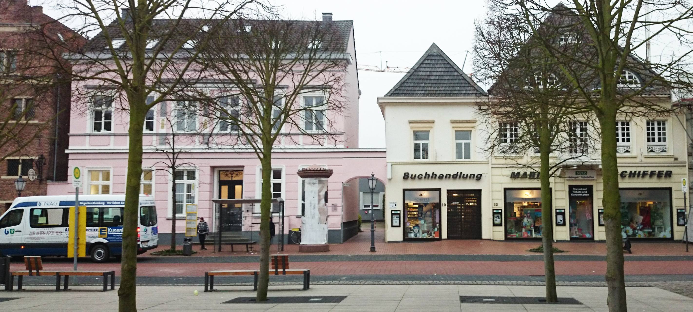 Der Fischmarkt bzw. Holzmarkt in Rheinberg.