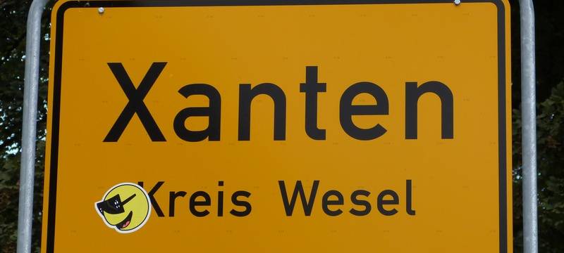 Ortseingangschild Xanten