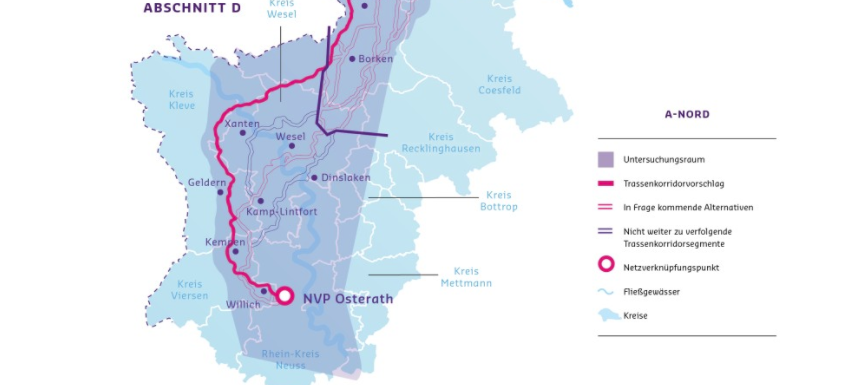 Spatenstich für Stromtrasse A-Nord durch den Niederrhein