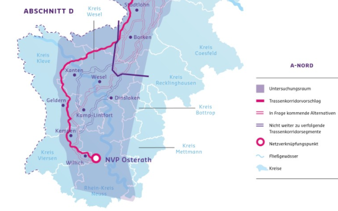 Amprion-Stromtrasse A-Nord wird Kreis Wesel nur schneiden - Radio K.W. Amprion-Stromtrasse A-Nord wird Kreis Wesel nur schneiden - Radio K.W.