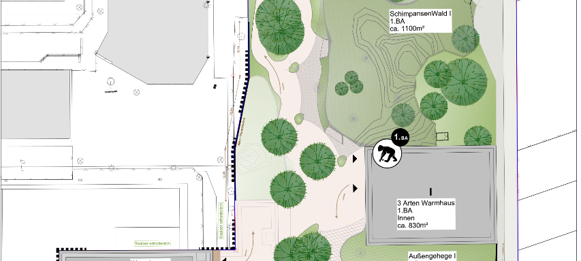 Baustart des Affenparks im Krefelder Zoo