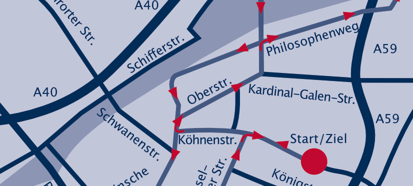 Strecke des Targobank Runs 2019